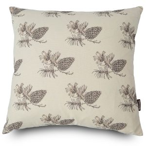 INK ARTWORK PINE CONES CUSHION