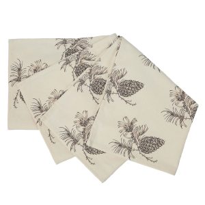 INK ARTWORK PINE CONES NAPKINS