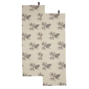 INK ARTWORK PINE CONES TEA TOWELS